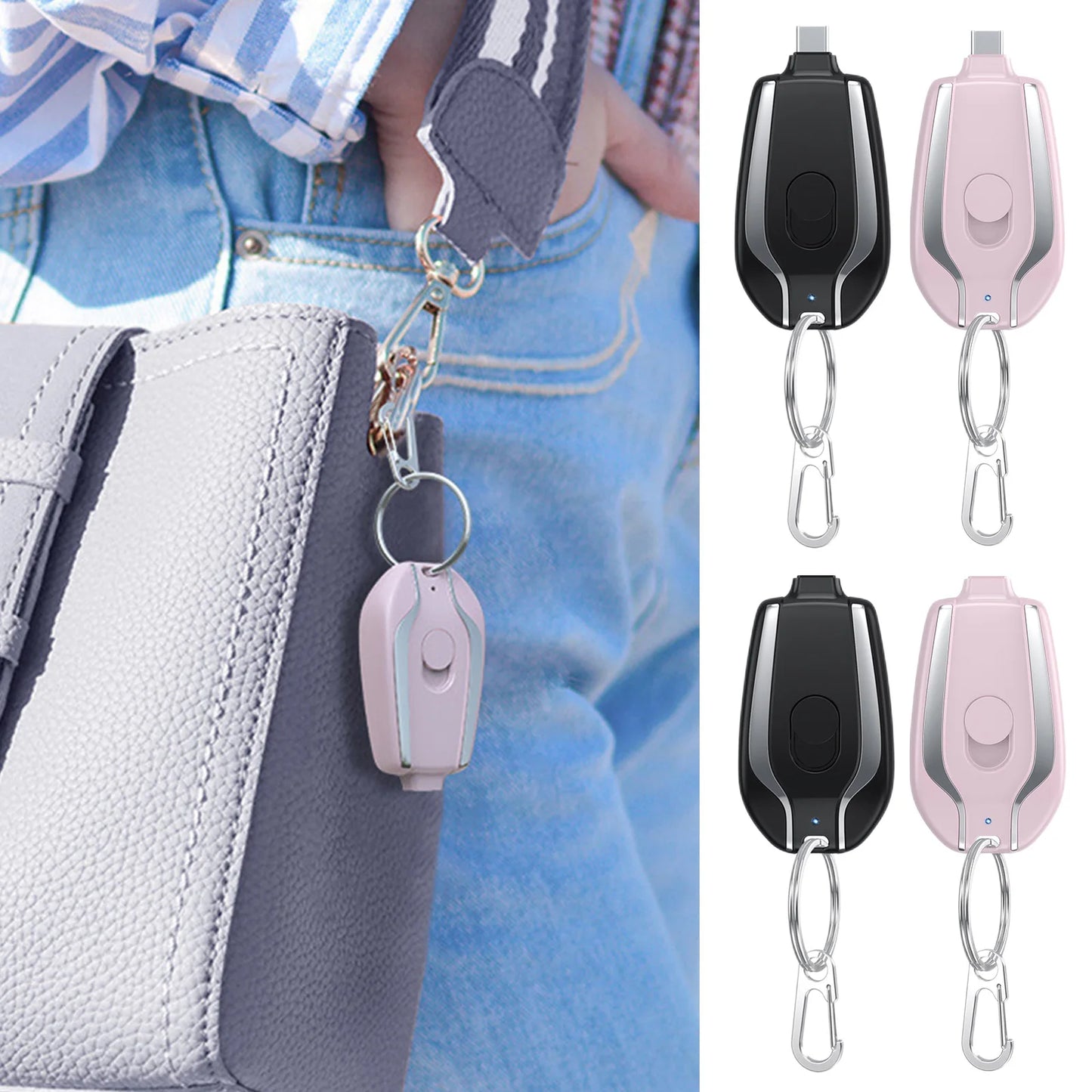 Mini portable keychain charger