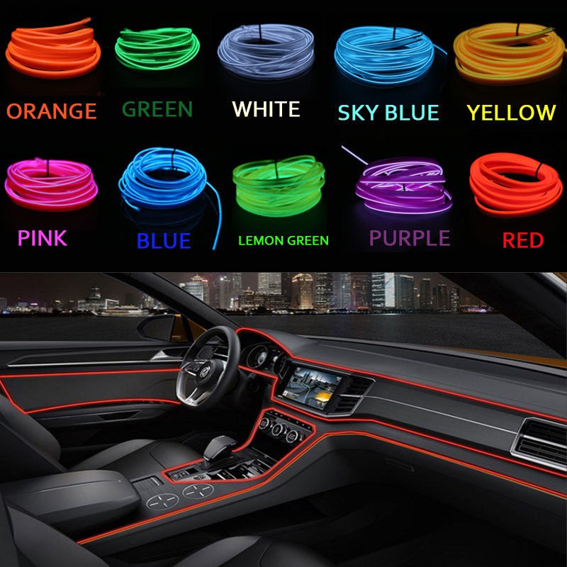 Car interior LED light strips